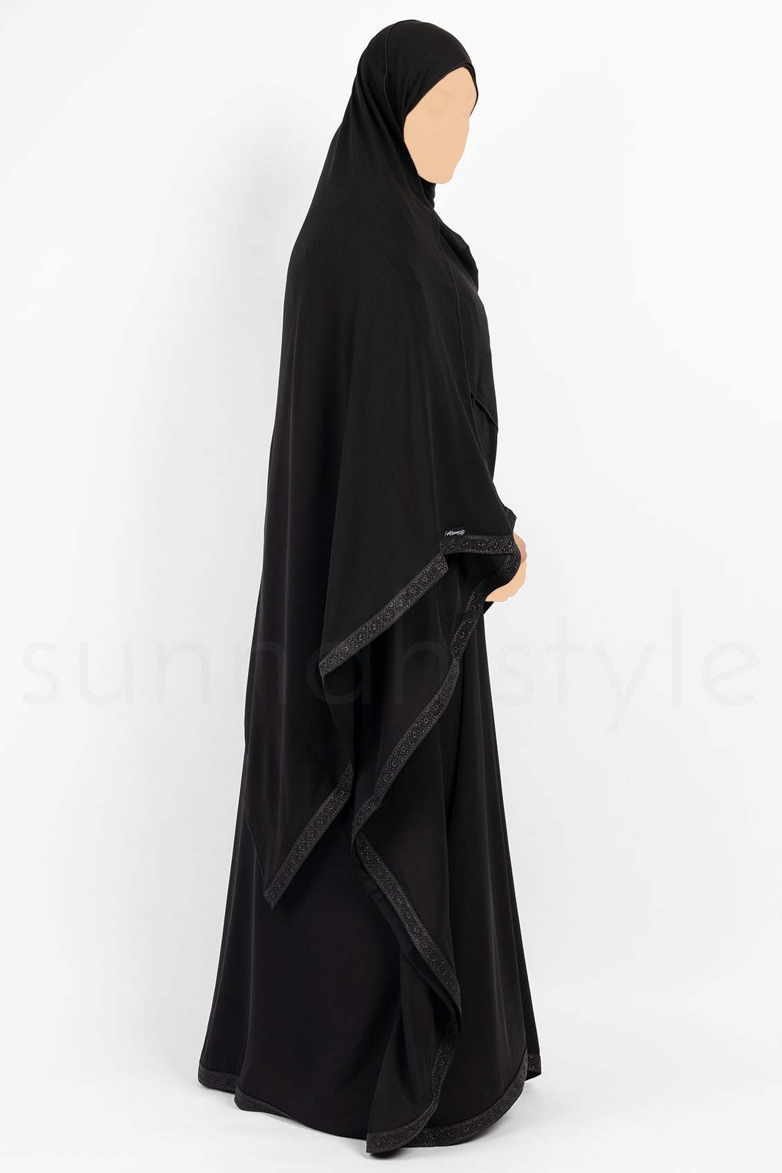 Sunnah Style Obsidian Shayla Embroidered Hijab